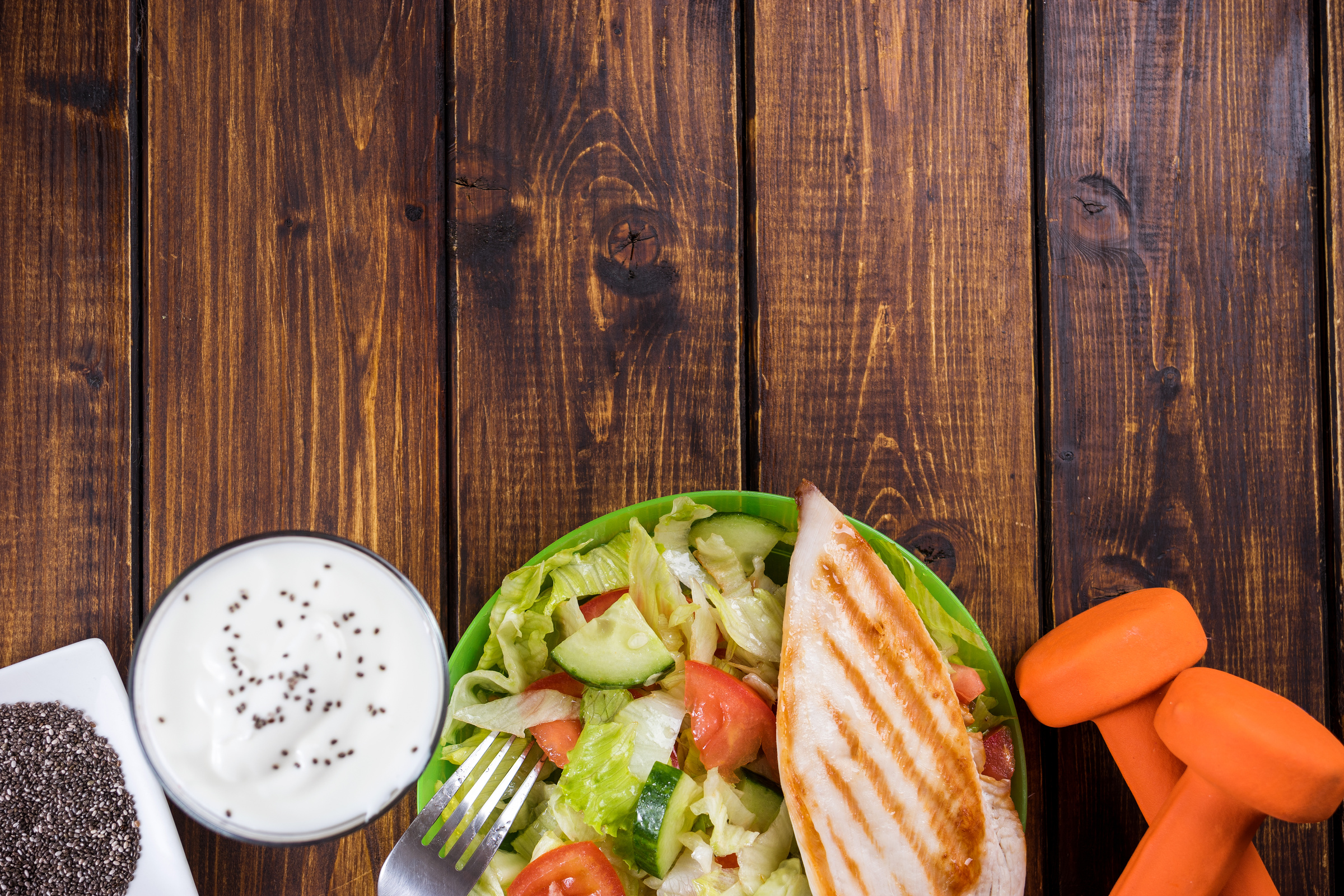 Appetizing fitness food.